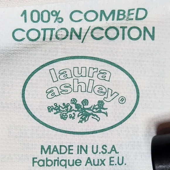 VTG Laura Ashley Polyanthus Primrose Full Flat Sheet And 2 Pillowcases - Picture 8 of 10